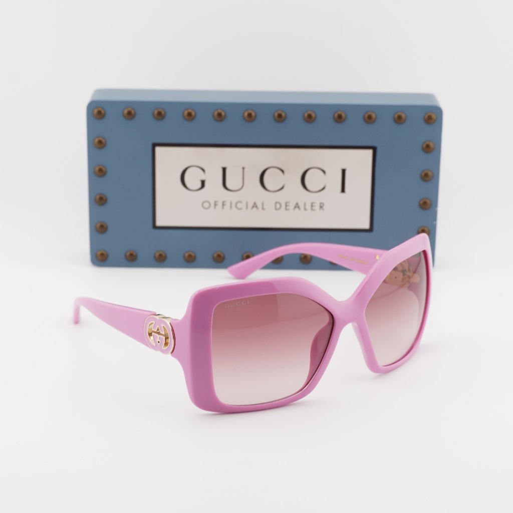 Gucci Gg2015s 005 Square Sunglasses Pink/Burgundy